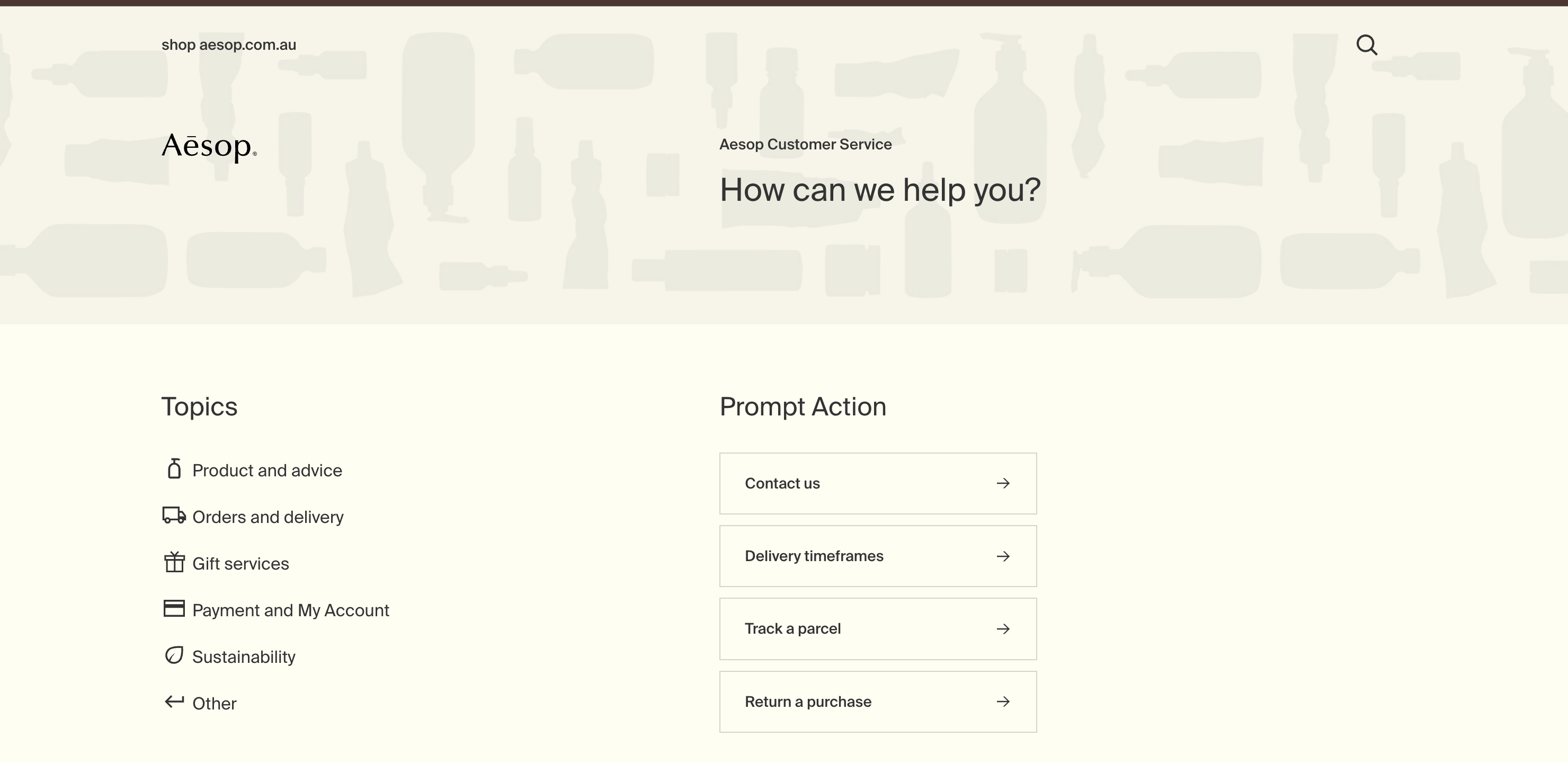 Aesop - Customer Service Help Center