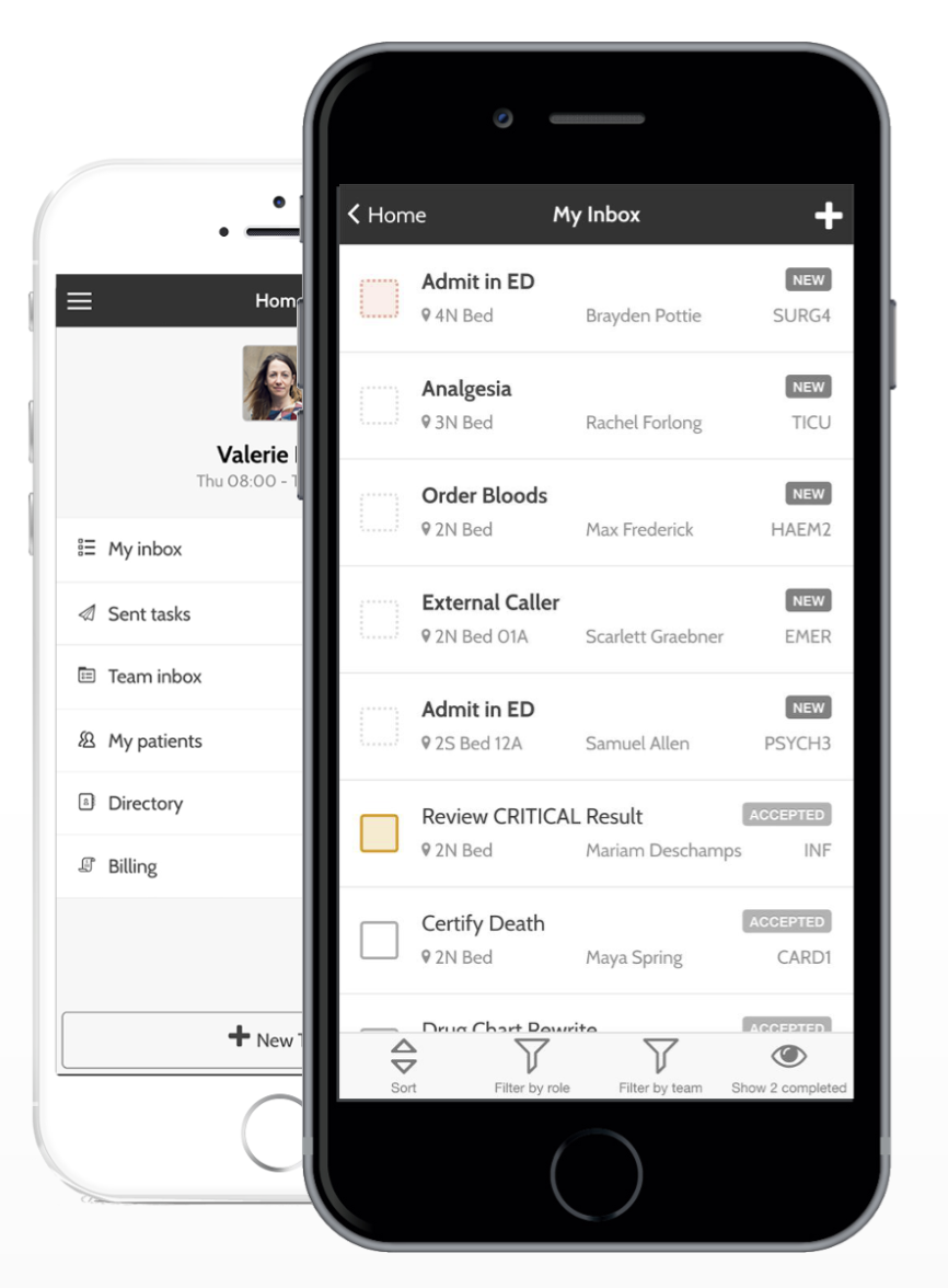 MedTasker mobile app home screen